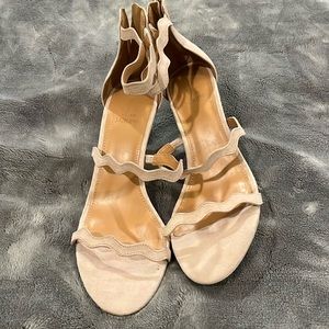 J by J. Crew suede tan heels